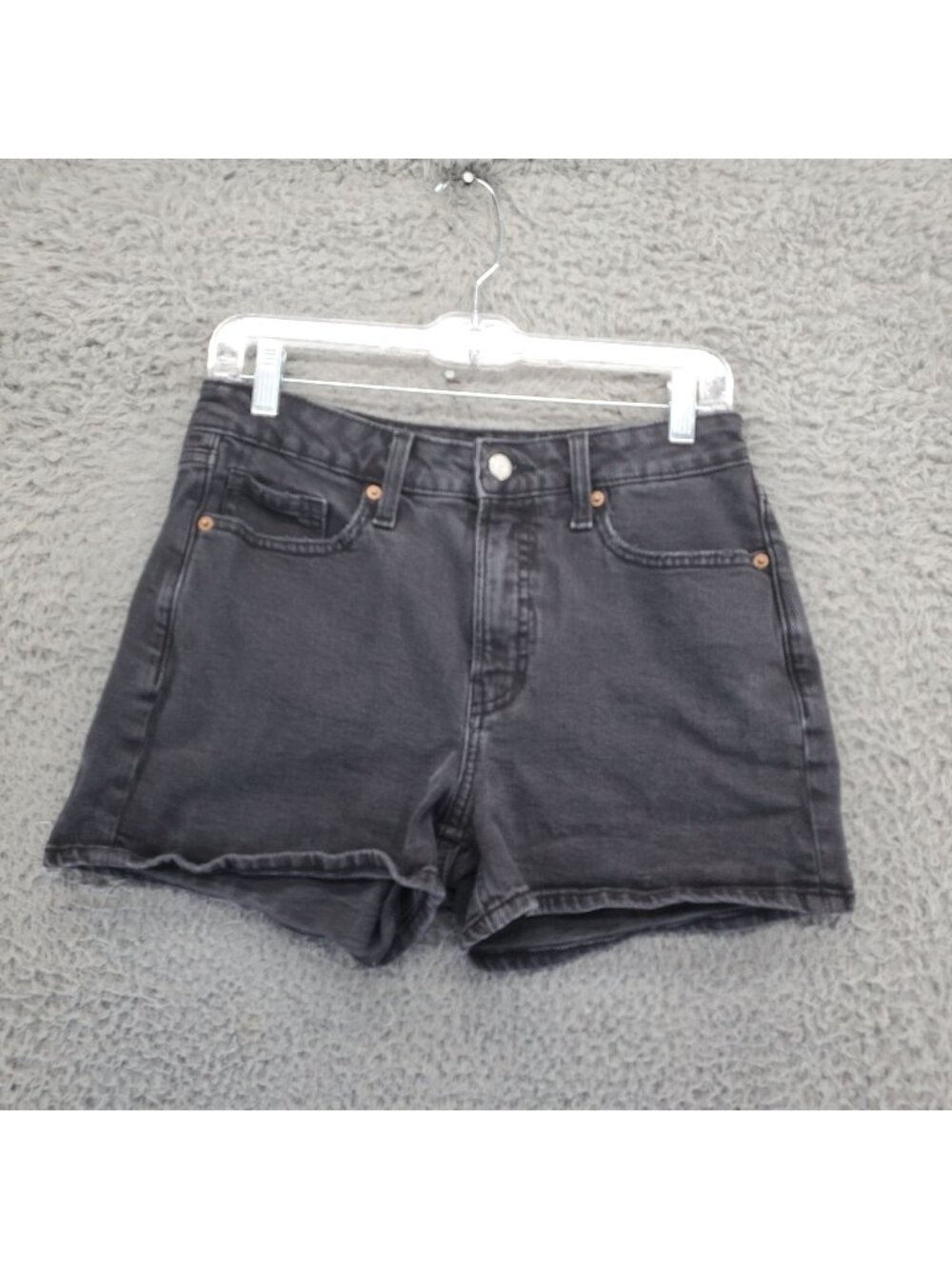 Old Navy Shorts Womens Size 6 Black High-Rise OG Straight Jorts *Read*